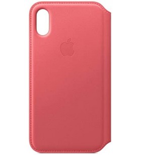 Iphone xs leather folio/peony pink