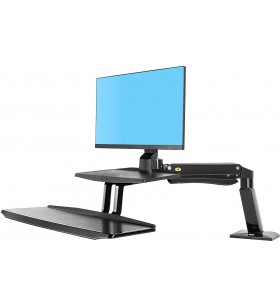 Ergonomic sit-stand workstation/for desktop mount