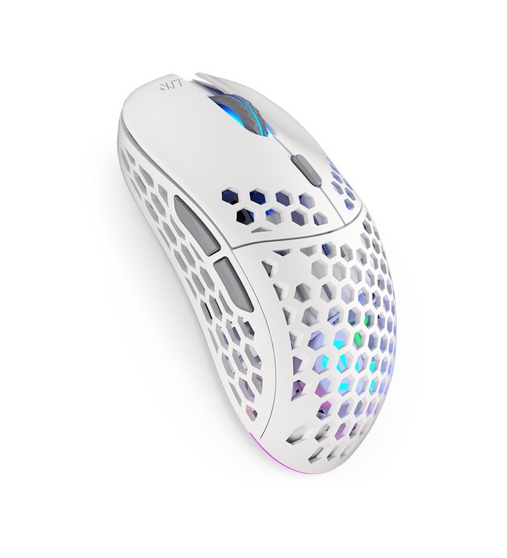 Mouse de gaming wireless endorfy lix plus onyx white (alb/gri)