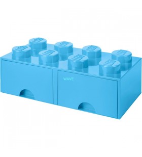 Cutie de depozitare room copenhaga lego brick sertar 8 albastru deschis(albastru deschis)