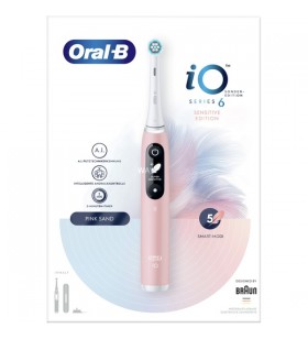 Braun oral-b io series 6 electric toothbrush (pink, pink sand) periuta de dinti electrica braun oral-b io series 6 (roz, nisip roz)