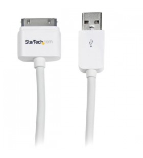 Startech.com usb2adc3m cabluri pentru telefoanele mobile alb usb a apple 30-pin 3 m