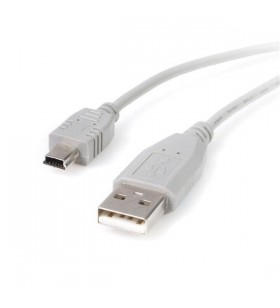 Startech.com usb2habm1 cabluri usb 0,3 m usb a mini-usb b gri