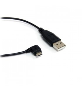 Startech.com 6 ft usb a to microusb b cable - right angle cabluri usb 1,8 m micro-usb b negru