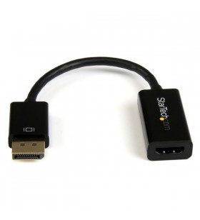 Startech.com dp2hd4ks cabluri prelungitoare cu mufe mamă/tată displayport 1.2 hdmi 1.4 negru