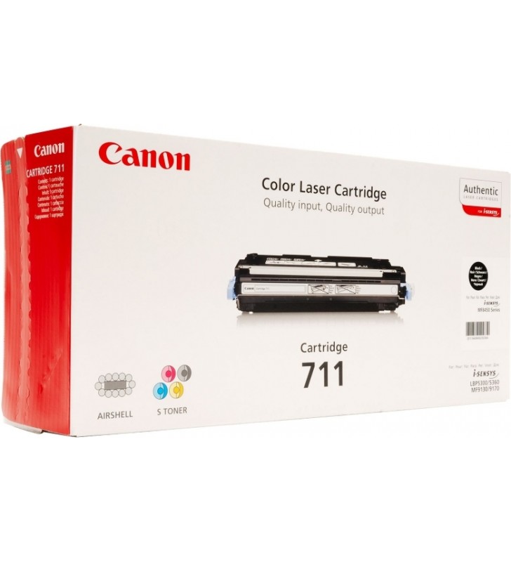 Toner Original Canon Black, CRG-711B, pentru LBP5300/5360, 6K, 'CR1660B002AA'