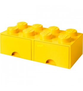 Cutie de depozitare  room copenhaga lego brick sertar 8 galben(galben)