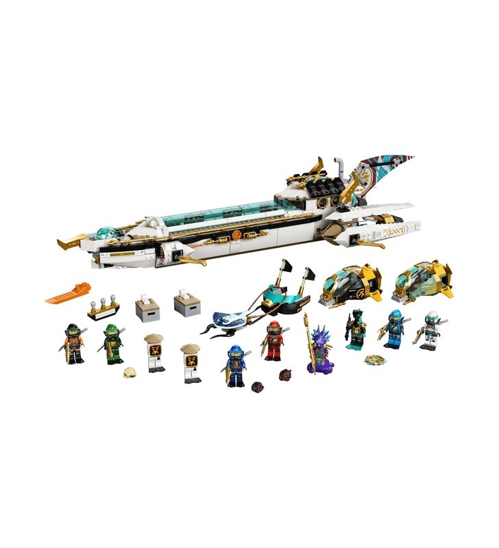 Jucărie de construcție lego 71756 ninjago water glider (set de 10 mini figurine ninja)