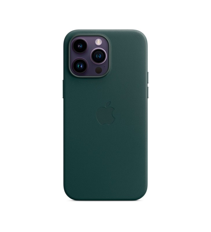 Husă din piele apple cu magsafe, husă pentru telefon mobil (verde, verde pădure, iphone 14 pro max)