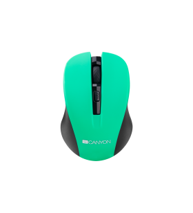 Canyon 2.4ghz wireless optical mouse with 4 buttons, dpi 800/1200/1600, green, 103.5*69.5*35mm, 0.06kg
