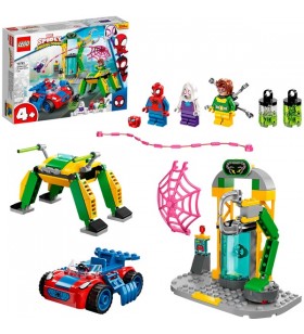 Lego 10783 marvel spidey și super prietenii săi: omul păianjen în jucăria de construcție a laboratorului lui doc ock