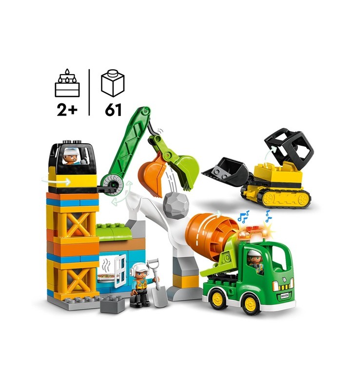 Lego 10990 duplo şantier de construcţii cu vehicule de construcţie jucării de construcţie