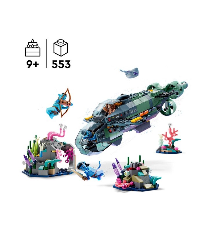 Jucărie de construcție a submarinului avatar mako lego 75577