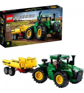 Jucărie de construcție a tractorului 4wd lego 42136 technic john deere 9620r (cu remorcă)