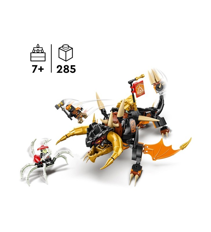 Jucărie de construcție lego 71782 ninjago cole, dragonul de pământ evo