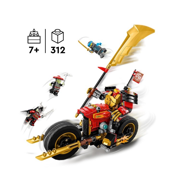 Jucărie de construcție lego 71783 ninjago kai lui mech bike evo