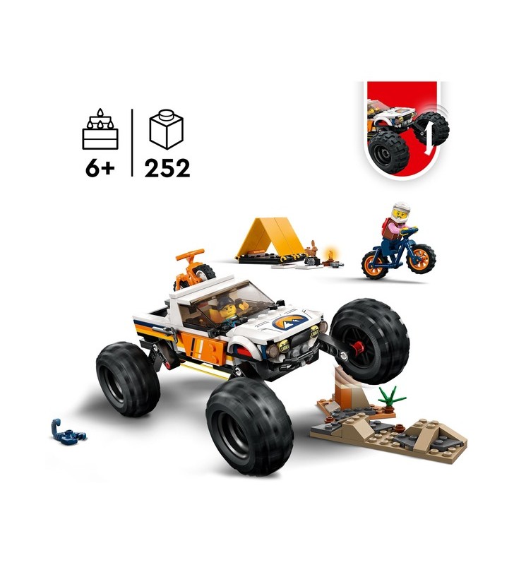 Jucărie de construcție lego 60387 city, aventură off-road