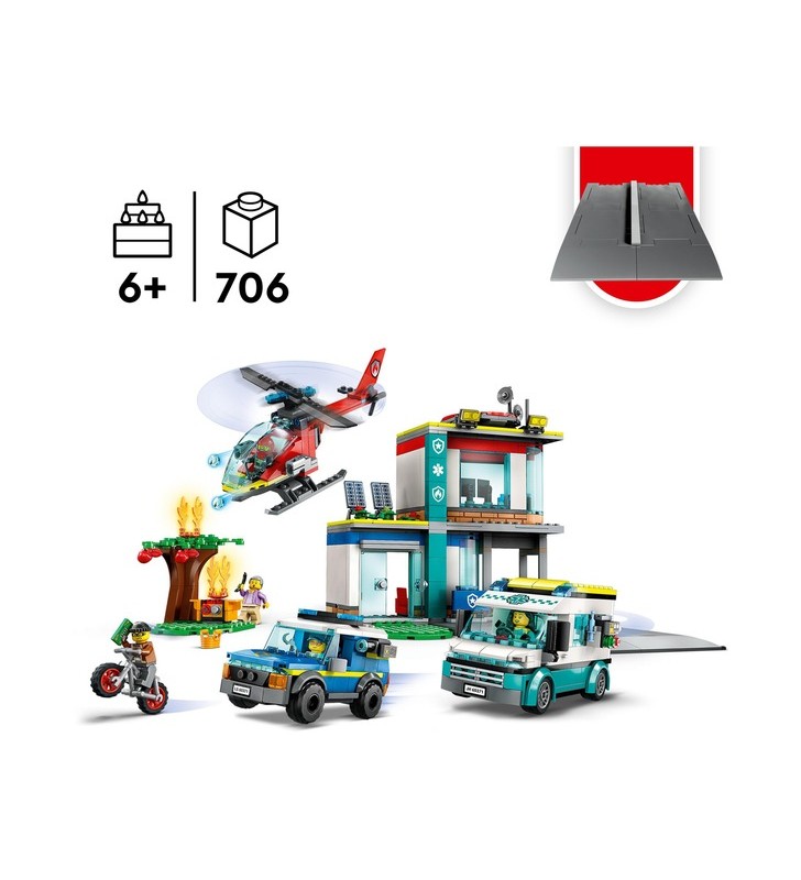 Jucărie de construcție lego 60371 city ambulance headquarters