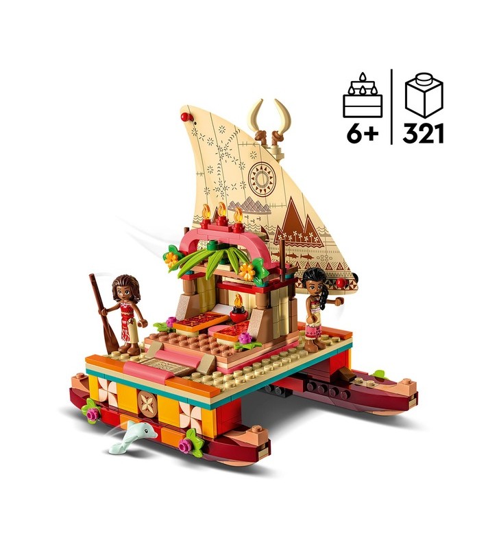 Jucărie de construcție catamaran a prințesei disney lego 43210 vaiana