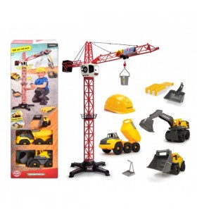 Set de construcție dickie volvo, vehicul de jucărie (set de 9 piese)