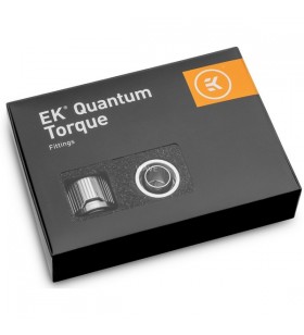Ekwb ek-quantum torque 6-pack stc 10/16 - nichel negru, compus (argintiu/negru, pachet de 6)