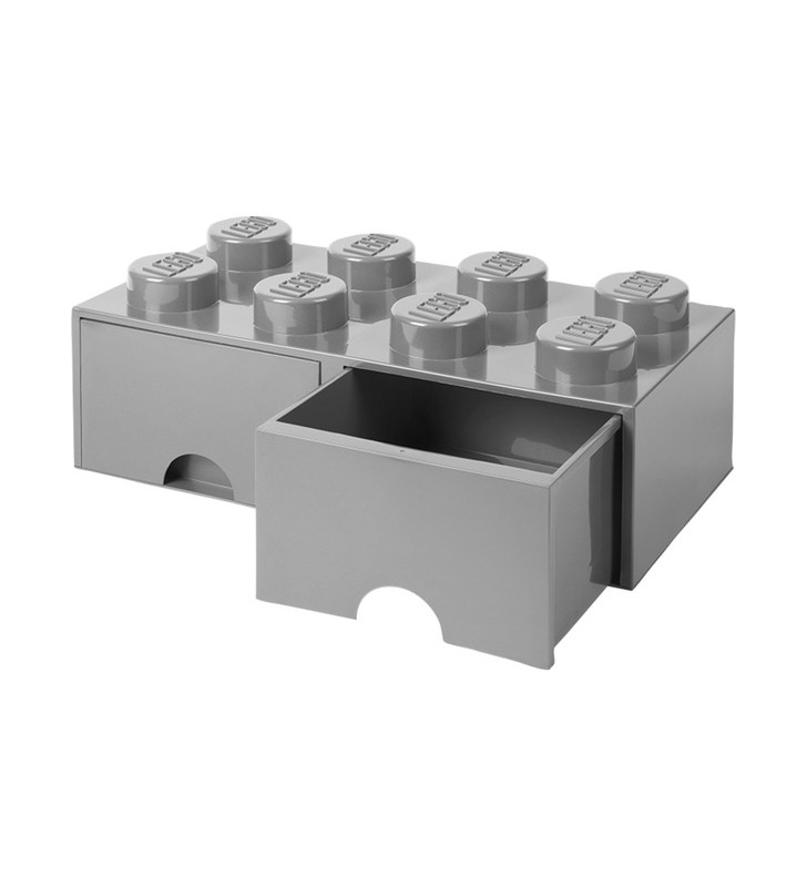 Room copenhagen lego brick sertar 8 gri, cutie depozitare (gri)