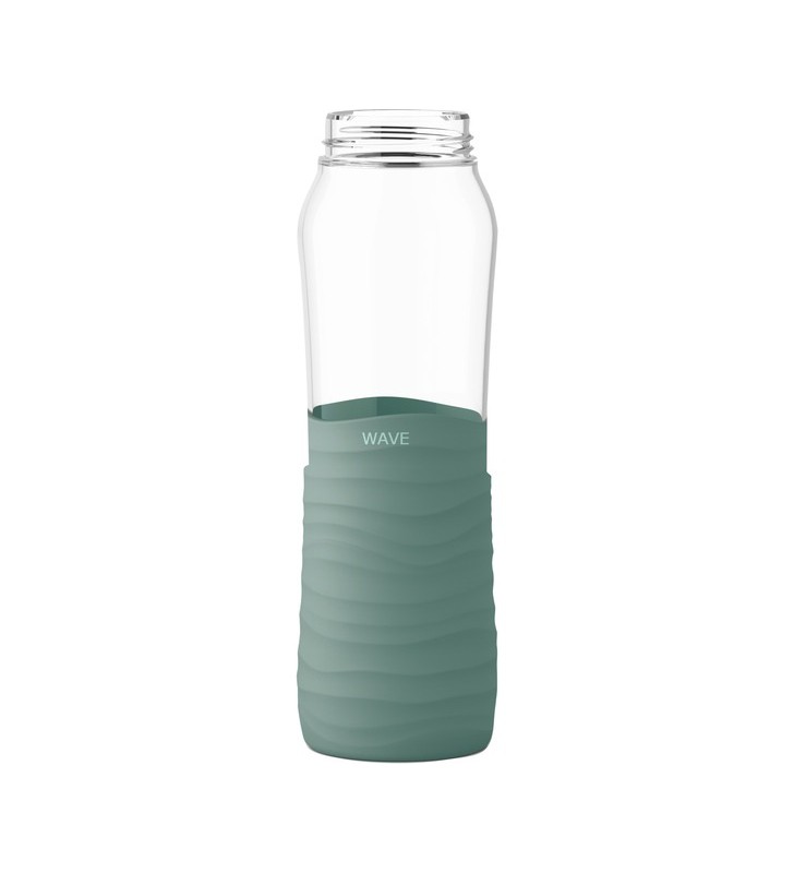 Sticla emsa drink2go glass 0,7 litri (transparent/benzină, capac filetat)