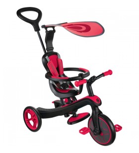 Tricicleta globber explorer 4 in 1, vehicul pentru copii (roșu negru)
