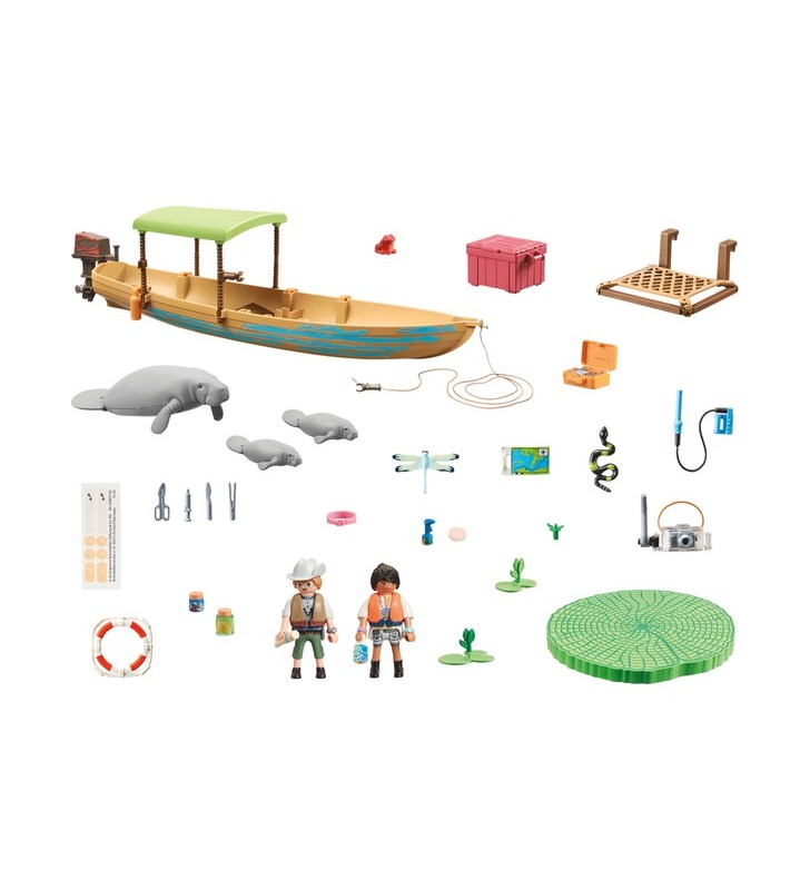 Playmobil 71010 wiltopia - excursie cu barca la lamantini, jucărie de construcție