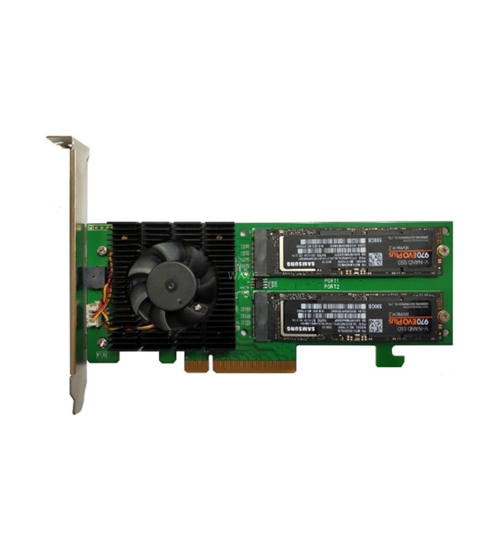 Highpoint ssd7502 pcie 4.0 16x2-p m.2 nvme, controler