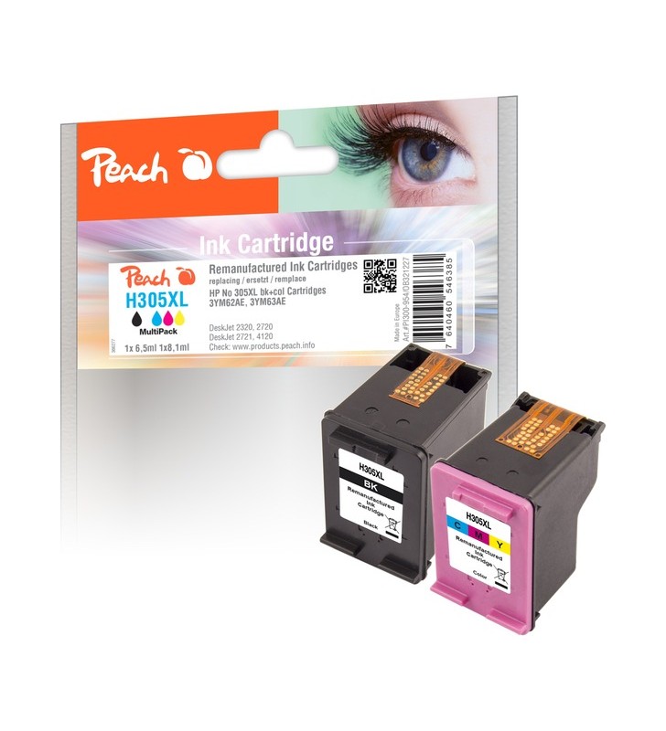 Pachet economic capete de imprimare peach pi300-954, cerneală (compatibil cu hp 305xl (6za94ae))