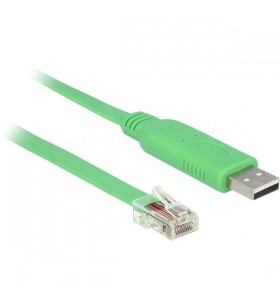 Cablu adaptor delock usb 2.0, mufa usb-a - mufa rs-232 rj-45 (verde, 1,8 metri)