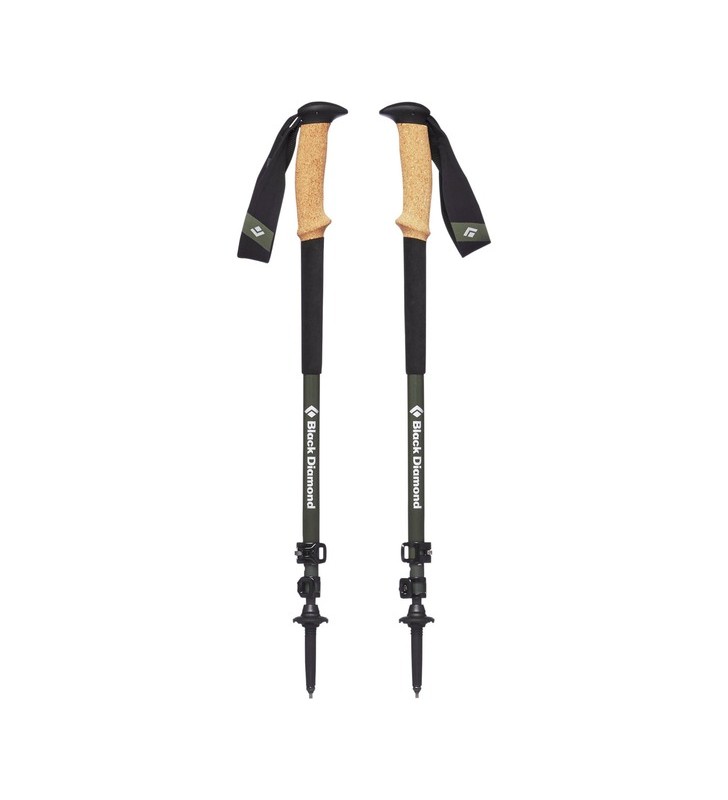 Black diamond alpine carbon cork bețe de trekking, echipament de fitness (1 pereche, 100 - 130 cm)