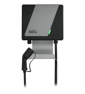 Aeg wallbox wb 22 pro, 22 kw, cu rcd, eligibil (negru/gri, inclusiv suport pentru cablu)