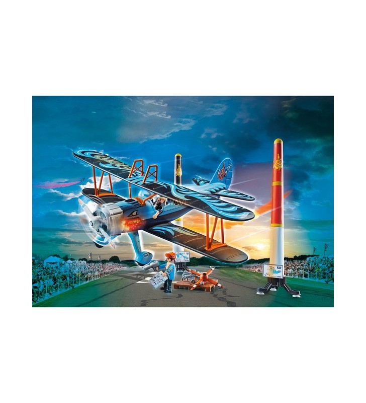 Playmobil 70831 air stunt show biplan "phoenix", jucărie de construcție