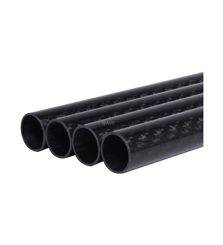 Alphacool carbon hardtube 16mm 4x 80cm, tub (negru, set de 4)