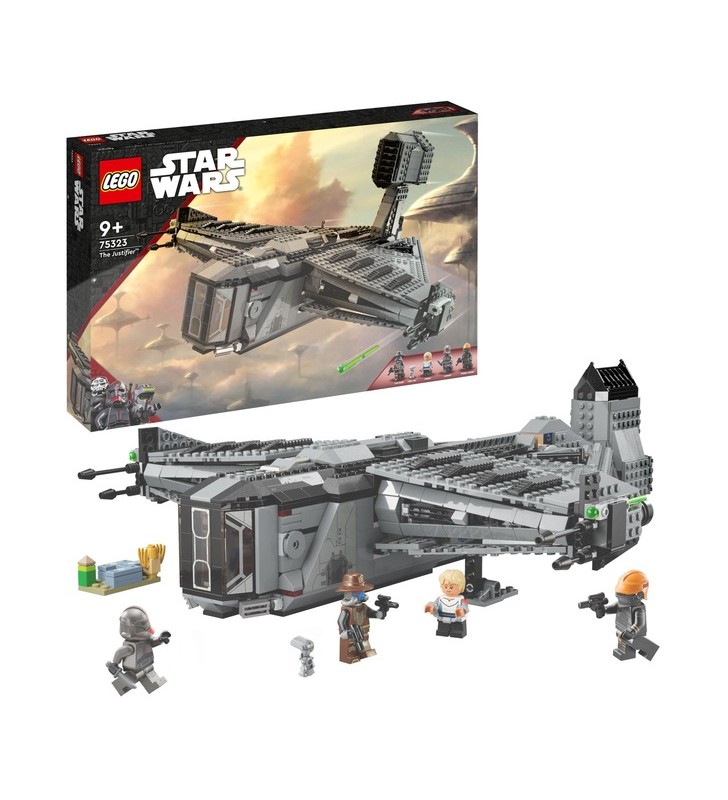 Jucărie de construcție lego 75323 star wars the justifier (nava cu minifigurină cad bane și droid todo 360, setul the bad batch)