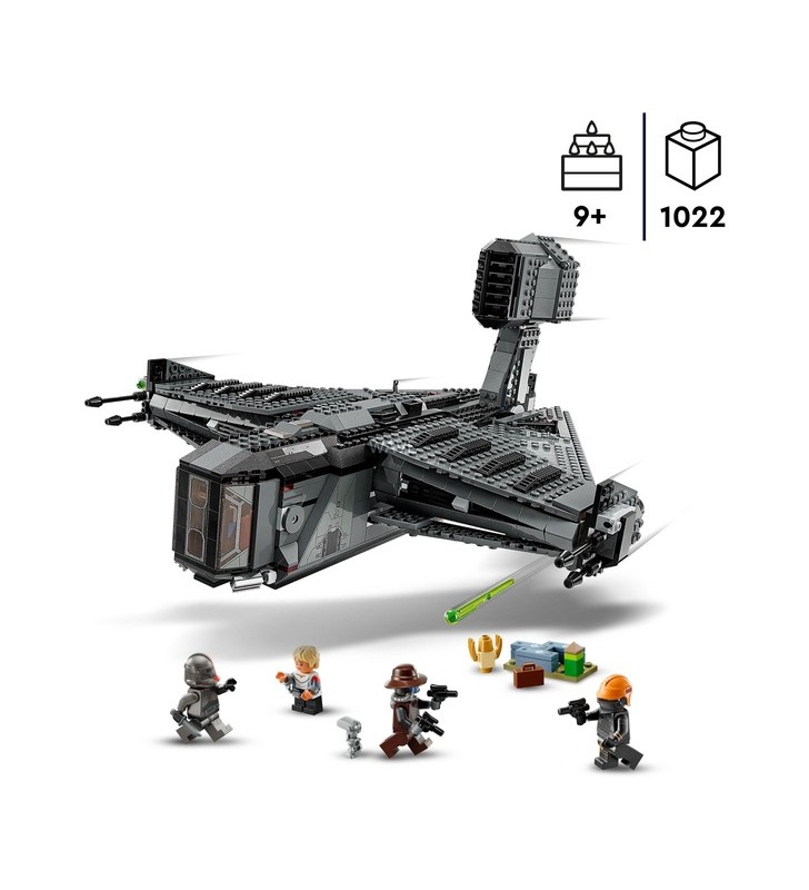 Jucărie de construcție lego 75323 star wars the justifier (nava cu minifigurină cad bane și droid todo 360, setul the bad batch)