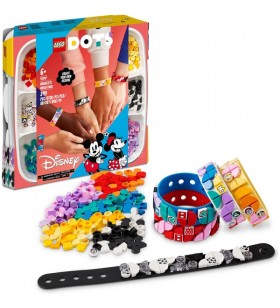 Set creativ lego 41947 dots brățara lui mickey disney jucărie de construcție (set de artizanat 5 în 1, kit de bijuterii diy pentru copii, cu sclipici și cărămizi minnie mouse)