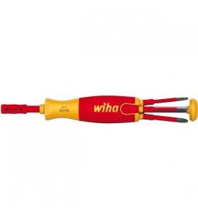 Șurubelniță wiha cu magazie de biți liftup electric (roșu/galben, 7 părți)