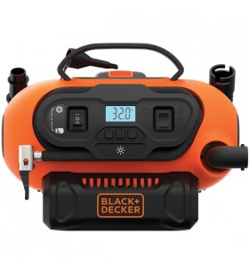 Compresor fără fir black+decker bdcinf18n, 18 volți, 11 bar, pompă de aer (portocaliu/negru, fără baterie și încărcător)