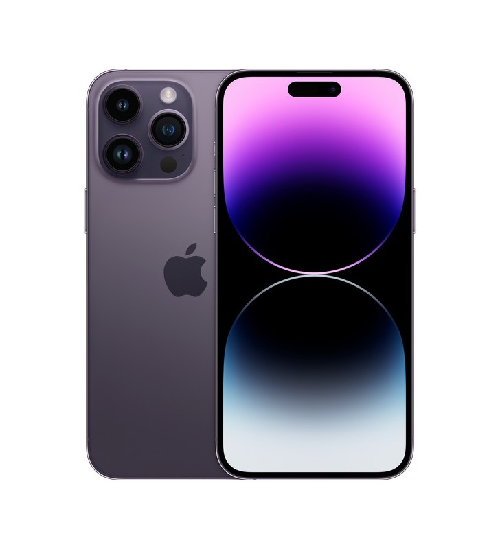 Apple iphone 14 pro max 256 gb, telefon mobil (violet închis, ios)