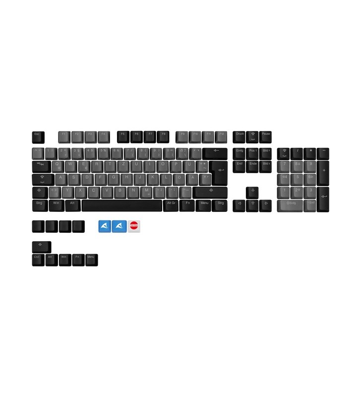 Sharkoon skiller sac20, tastatură (negru, 115 bucăți, aspect iso (de))