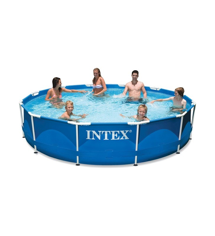 Set piscina intex frame rondo gs, ø 305x76 cm, piscina (albastru, sistem de filtrare cu cartuș eco 602g)