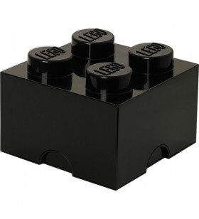 Room copenhaga lego storage brick 4 negru, cutie de depozitare (negru)