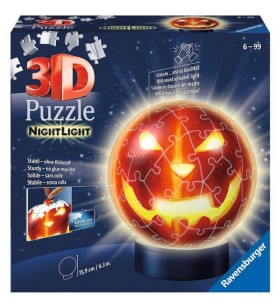 Lampă de noapte ravensburger 3d puzzle ball pumpkin head