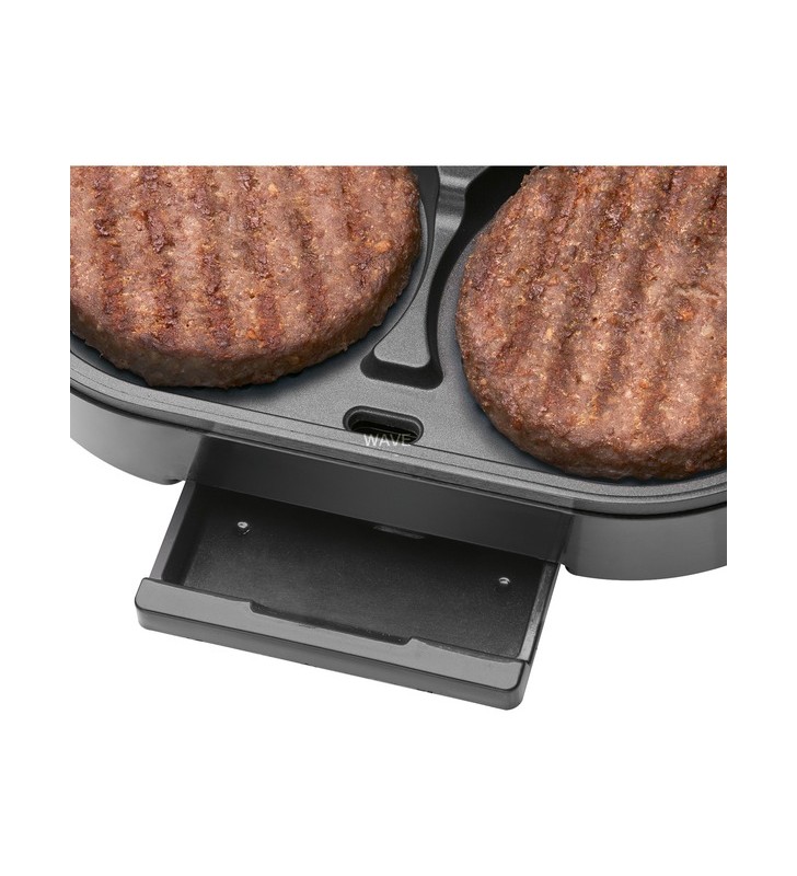Gratar pentru hamburger clatronic hbm 3696, gratar de contact (oțel inoxidabil/negru, 1.000 wați)