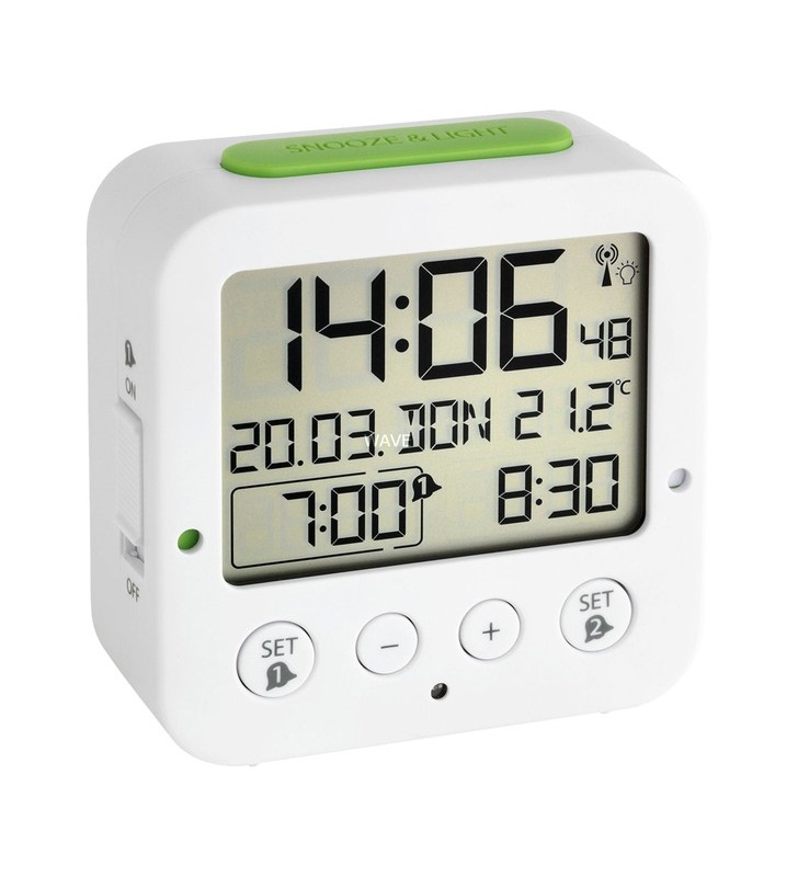 Tfa radio ceas digital cu temperatura bingo (alb/verde)
