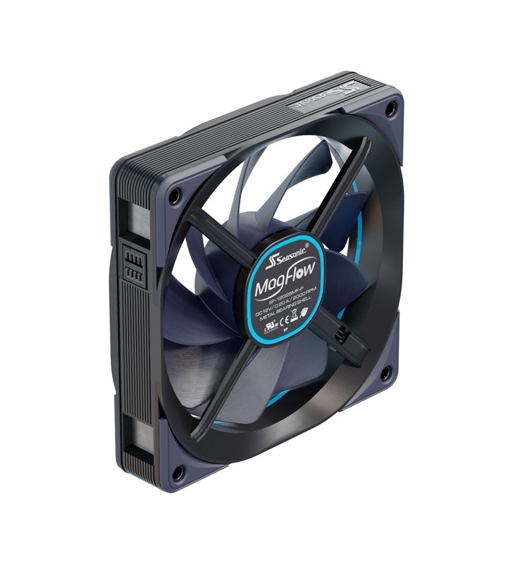 Ventilator de carcasă seasonic magflow 1225 pwm (negru, kit 1 ventilator)