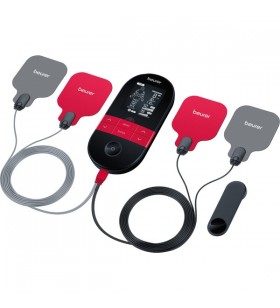 Beurer digital tens/ems em 59 aparat de încălzire, masaj (negru roșu)